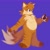 Size: 2044x2047 | Tagged: safe, artist:sonicattos, mangey, miles "tails" prower, oc, oc:molly prower, sonic prime, claws, lineless, looking offscreen, pawpads, paws, purple background, simple background, smile, solo, standing, trans female, transgender