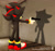 Size: 1140x1080 | Tagged: safe, artist:underworldcircle, shadow the hedgehog, hedgehog, aiming, artist name, english text, gun, inside, male, pistol, shadow (lighting)