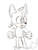 Size: 768x1024 | Tagged: safe, artist:zippityzap, miles "tails" prower, 2021, clenched fists, line art, looking offscreen, mouth open, mullet, simple background, sketch, solo, standing, white background