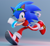Size: 3240x3000 | Tagged: dead source, safe, artist:ladylunanova, sonic the hedgehog, 2023, 3d, bracelet, crystal ring, looking at viewer, running, smile, solo, sunglasses, trans female, transgender, treads