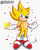 Size: 1125x1408 | Tagged: safe, artist:wbf910, sonic the hedgehog, super sonic, hedgehog, floating, looking at viewer, male, pose, solo, super form, white background