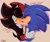 Size: 1438x1195 | Tagged: safe, artist:niku_wee, shadow the hedgehog, sonic the hedgehog, 2023, beige background, blushing, cute, dialogue, duo, english text, eyes closed, gay, heart, hugging, shadow x sonic, shadowbetes, shipping, signature, simple background, smile, sonabetes, wagging tail