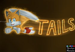 Size: 3000x2100 | Tagged: safe, artist:jocelynminions, miles "tails" prower, fox, blue eyes, gloves, male, orange fur, shoes, socks