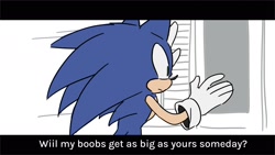 Size: 1800x1012 | Tagged: dead source, safe, artist:roastedgarlics2, sonic the hedgehog, english text, solo