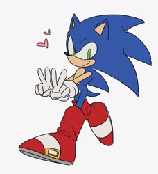 Size: 1961x2148 | Tagged: dead source, safe, artist:roastedgarlics2, sonic the hedgehog, boots, solo