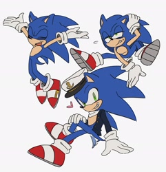 Size: 2243x2325 | Tagged: dead source, safe, artist:roastedgarlics2, sonic the hedgehog, the murder of sonic the hedgehog, solo