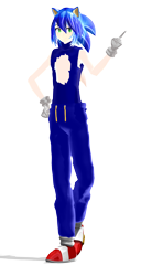 Size: 980x1920 | Tagged: safe, artist:univermangamangasimu, sonic the hedgehog, human, humanized