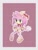 Size: 744x982 | Tagged: safe, artist:pita_b882, amy rose, abstract background, border, dulce amy, looking at viewer, outline, pink background, solo, white outline