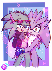 Size: 480x647 | Tagged: safe, artist:magicstormfrost, scourge the hedgehog, silver the hedgehog