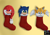 Size: 3000x2100 | Tagged: safe, artist:jocelynminions, knuckles the echidna, miles "tails" prower, sonic the hedgehog, echidna, fox, hedgehog, christmas, cute, male, movie sonic, movie style, socks, trio