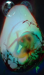 Size: 708x1193 | Tagged: safe, artist:panhaley54803, shadow the hedgehog, egg, embryo, solo