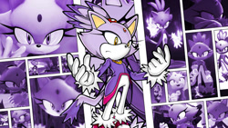 Size: 1192x670 | Tagged: safe, editor:scott910, blaze the cat, cat, female, solo, wallpaper, youtube link in description