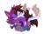 Size: 1024x792 | Tagged: safe, artist:conniesky3, oc, oc:connie the hedgehog, cat, hedgehog, 2021, duo, eyes closed, female, holding each other, kiss, lesbian, oc x oc, shipping, signature, simple background, white background