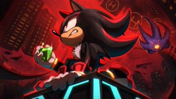 Size: 3840x2160 | Tagged: safe, artist:muart242, shadow the hedgehog, doom's eye, duo, shadow the hedgehog (video game)