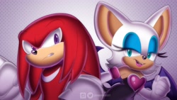 Size: 4096x2304 | Tagged: safe, artist:samaradraws, knuckles the echidna, rouge the bat, 2024, duo