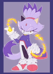 Size: 1400x1954 | Tagged: safe, artist:emistations, blaze the cat, fire