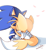 Size: 500x548 | Tagged: dead source, safe, artist:fantasiia, miles "tails" prower, sonic the hedgehog, 2012, crying, duo, eyes closed, gay, mouth open, petals, shadow (lighting), shipping, signature, simple background, sitting, sonic x tails, tears, white background