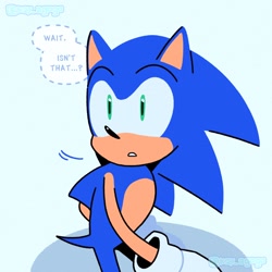 Size: 1050x1050 | Tagged: safe, artist:k2y_agogo, sonic the hedgehog, sonic x shadow generations, comic, dialogue, english text, solo, white space