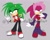 Size: 2048x1653 | Tagged: safe, artist:yuzusodamachine, sonia the hedgehog, brother and sister, duo, gender swap, manic the hedgehog