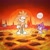 Size: 1200x1200 | Tagged: safe, artist:dorefatum, blaze the cat, silver the hedgehog, ..., elemental shield, fire shield, lava, lava bathing, shield (power-up), shipping, silvaze, straight
