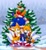 Size: 1080x1173 | Tagged: safe, artist:montyth, miles "tails" prower, nine, sonic the hedgehog, sonic prime, christmas, christmas tree, hugging, self paradox, snow, snowing, trio