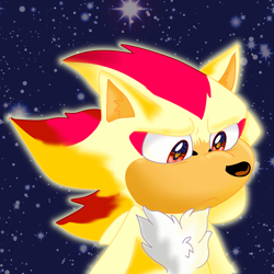 Size: 3072x3072 | Tagged: safe, artist:dragon22551, shadow the hedgehog, super shadow, sonic the hedgehog 3 (film), solo, super form