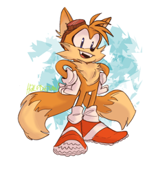 Size: 1438x1477 | Tagged: safe, artist:halpdevon, miles "tails" prower, 2019, full body, simple background, solo, sonic boom (tv), standing, white background