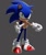 Size: 601x722 | Tagged: safe, artist:notnicknot, sonic the hedgehog, 2024, 3d, grey background, looking up, reaching towards the viewer, simple background, smile, solo, standing
