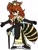 Size: 743x966 | Tagged: safe, artist:kyurem2424, oc, oc:queen bee, bee, alternate universe, au:sonic world travel, four arms, no power pattern, queen bee, white background