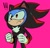 Size: 2048x1958 | Tagged: safe, artist:ephobictu, sonic the hedgehog, sonic superstars, 2024, classic sonic, clenched fists, exclamation mark, frown, kigurumi, looking offscreen, pink background, simple background, solo, standing