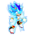 Size: 2700x2700 | Tagged: safe, artist:nibroc-rock, oc, oc:sonow, hedgehog, 2018, 3d, energy ball, fusion, fusion:shadow, fusion:sonic, god form, looking at viewer, simple background, solo, transparent background