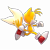 Size: 3200x3200 | Tagged: safe, artist:boogiescorp, artist:fentonxd, miles "tails" prower, 2013, 3d, clenched fists, looking ahead, looking offscreen, remake, running, side view, simple background, solo, transparent background