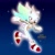Size: 2048x2048 | Tagged: safe, artist:johanapaolajoy1, sonic the hedgehog, 2023, flying, gradient background, hyper form, hyper sonic, looking at viewer, outline, pointing, signature, smile, smiling at viewer, solo, sparkles, watermark, white outline