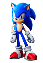 Size: 3414x4999 | Tagged: safe, artist:caposavegepop, sonic the hedgehog, sonic unleashed, 2022, 3d, looking at viewer, remastered, simple background, smile, standing, transparent background