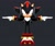 Size: 997x844 | Tagged: safe, artist:_callmedante, shadow the hedgehog, hedgehog, 2024, 3d, checkered background, clenched teeth, front view, frown, solo, t-pose