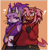 Size: 871x900 | Tagged: safe, artist:nightgarla, amy rose, blaze the cat, 2024, alternate outfit, amy x blaze, crop top, crucifix, dark skin, duo, ear piercing, earring, exclamation mark, heart, lesbian, necklace, ring (jewelry), shipping, simple background, smile, standing, sweater, tan background, whiskers