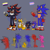 Size: 1080x1080 | Tagged: safe, artist:spuuks-s, amy rose, miles "tails" prower, shadow the hedgehog, sonic the hedgehog, adopted fankid, alternate universe, fankid, fingerless gloves, gay, grey background, group, magical gay spawn, nonbinary, parent:shadow, parent:sonic, parents:sonadow, shadow x sonic, shipping, simple background, smile, standing, t4t, top surgery scars, trans male, transgender
