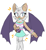 Size: 588x644 | Tagged: safe, artist:syuuper-archive, rouge the bat, alternate outfit, bracelet, ear piercing, earring, eyeshadow, lipstick, looking at viewer, pride, pride flag, signature, smile, solo, standing, trans female, trans girl rouge, trans pride, transgender