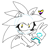Size: 493x502 | Tagged: dead source, safe, artist:survivalstep, silver the hedgehog, arm fluff, backwards v sign, eyelashes, heart, line art, looking at viewer, nonbinary, nonbinary pride, simple background, sketch, smile, solo, solo nonbinary, v sign, white background