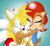 Size: 4760x4410 | Tagged: safe, artist:fartist2020, miles "tails" prower, sally acorn, chipmunk, fox, squirrel, duo, female, hugging, male