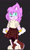 Size: 955x1566 | Tagged: safe, artist:spooperdedooper, amy rose, hedgehog, alternate outfit, boots, checkered background, clothes, female, fully clothed, green sclera, skirt, smile, solo, standing, sweater, tights, winter outfit