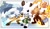 Size: 4096x2403 | Tagged: safe, artist:buddyhyped, lanolin the sheep, tangle the lemur, whisper the wolf, lemur, sheep, avatar: the last airbender, clothes, cosplay, crossover, female, trio, wold