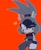Size: 1668x2048 | Tagged: safe, artist:irregularcloudi, surge the tenrec, 2024, blood, blood stain, die, eyestrain, greyscale, grin, looking offscreen, monochrome, orange background, orange blood, outline, simple background, solo, spot color, standing