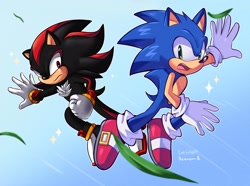 Size: 2048x1523 | Tagged: safe, artist:lou_lubally, miles "tails" prower, sonic the hedgehog, sonic x shadow generations