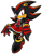 Size: 1616x2088 | Tagged: safe, artist:anwn, shadow the hedgehog, alternate outfit, arm warmers, boots, clothes, dress, earring, edit, looking at viewer, simple background, solo, trans female, trans girl shadow, transgender, transparent background