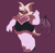 Size: 2048x1992 | Tagged: safe, artist:sonicattos, rouge the bat, asexual, autistic, lesbian, looking at viewer, pride, purple background, simple background, smile, solo, standing, trans female, transgender