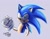 Size: 1136x876 | Tagged: dead source, safe, artist:sunnysundaeart, sonic the hedgehog, 2024, clenched fist, grey background, looking at viewer, mouth open, signature, simple background, smile, solo
