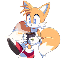 Size: 900x825 | Tagged: safe, artist:_motobug, miles "tails" prower, black tea, mug