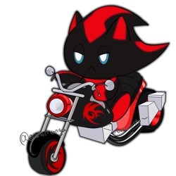 Size: 1500x1500 | Tagged: safe, artist:greenrangerdon, chao, character chao, motorcycle, shadow chao