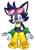 Size: 1000x1400 | Tagged: safe, artist:thechaosspirit, 2024, blushing, cute, idw background rider, looking at viewer, one fang, riders outfit, simple background, smile, solo, standing, sunglasses, white background